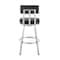 Armen Living Jinab Swivel Counter Stool in Brushed Stainless Steel with Black Faux Leather 840254335264 - alternate 5